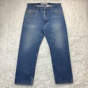 Levis Jeans 36x29 Blue Pants 505 Straight Faded‎ Grunge Work Denim Y2K Tag 38x30